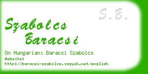 szabolcs baracsi business card